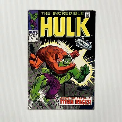 Buy The Incredible Hulk #106 1968 FN+ Cent Copy • 42£