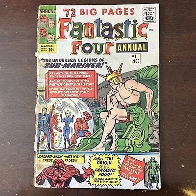 Buy Fantastic Four Annual #1 (1963) - Origin Of Sub-Mariner! Namor! • 106.73£