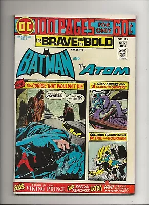 Buy The Brave And The Bold #115 (1974) Batman 100 Page Spectacular FN+ 6.5 • 7.13£