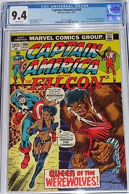 Buy Captain America #164 CGC 9.4 From Aug 1973 1st Nightshade Queen Of Werewolves • 213.27£