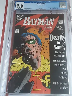 Buy Batman #428 CGC 9.6 DEATH OF ROBIN JASON TODD KEY ISSUE Mike Mignola Cover 1988 • 110.81£