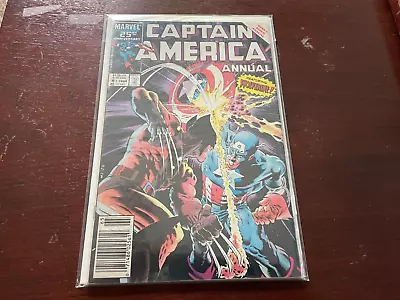 Buy Captain America Annual #8 Mike Zeck Wolverine 1986 Marvel Comics FN • 23.82£