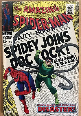 Buy Amazing Spider-Man #56 Jan 1968 1st Captain Stacy Doc Ock Joins  Spider-Man • 69.99£