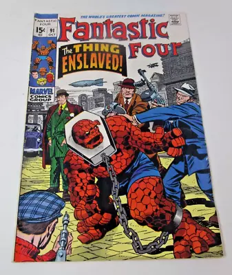 Buy Fantastic Four #91 1969 [VG] Silver Age Marvel Key 1st App Torgo Thing Enslaved • 14.22£