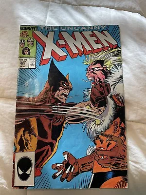 Buy Uncanny X-Men #222 Wolverine Vs Sabretooth Marc Silvestri Marvel 1987 NM • 8.03£