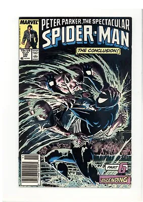 Buy Peter Parker Spectacular Spider-Man 132 F/VF Newsstand Kraven's Last Hunt 6 1987 • 7.90£