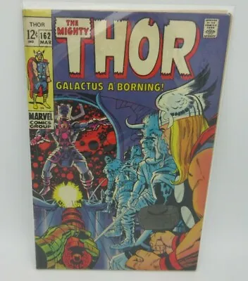 Buy Marvel The Mighty Thor #162 (1969) 5.5 FN- Galactus, Jack Kirby, Stan Lee • 15.80£