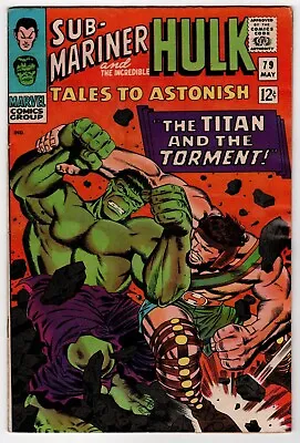 Buy Tales To Astonish #79 (1966) Sub-Mariner, Hercules, Hulk By Stan Lee Marvel VG • 33.21£