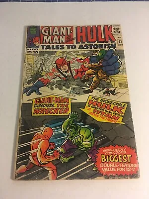 Buy Tales To Astonish #63 1965 Marvel 1st App Of The Leader Vg • 79.12£