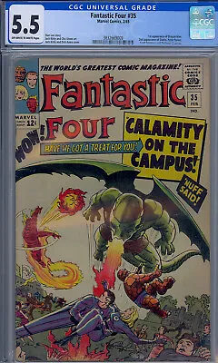 Buy Fantastic Four #35 Cgc 5.5 1st Dragon Man • 100.53£