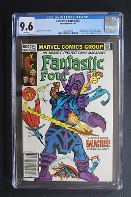 Buy FANTASTIC FOUR #243 BYRNE 1982 Terrax Avengers Vs GALACTUS Newsstand CGC 9.6 • 101.90£