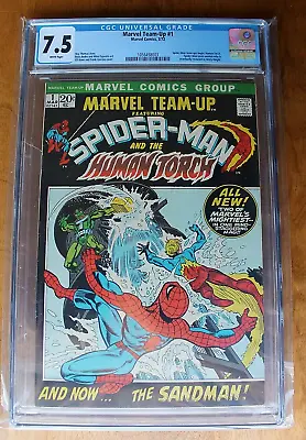 Buy 1972 Marvel Team-Up #1 Spider-Man Human Torch CGC 7.5 Comic Book SHIPS FREE! G-6 • 225.45£