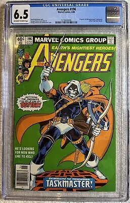 Buy Avengers #196 CGC 6.5 Newsstand 1980 Origin & 1st Appearance Of Taskmaster • 68.20£