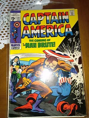 Buy Captain America 121 VG/FN Marvel Comic Book Avengers Hulk Iron Man 1969 STAN LEE • 5.53£