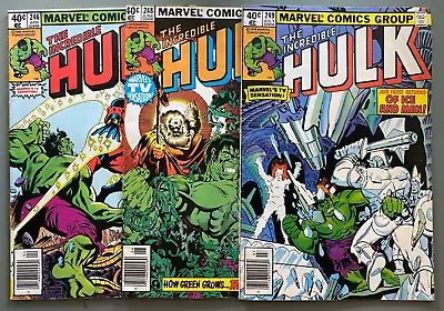 Buy Incredible Hulk #246 - 248 - 249 (Marvel 1980) Captain Marvel! Jack Frost! • 6.43£