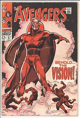 Buy AVENGERS  57  VG/4.0  -  Classic Silver Age Vision Cover! • 173.95£