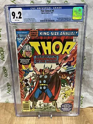 Buy Thor Annual #6 - CGC 9.2 - Korvac Avengers Guardians Comic Newsstand 1977 • 79.15£