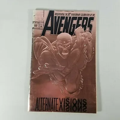 Buy Marvel Avengers Comic Book Bronze Foil Embossed Alternate Vision 1993 #360 • 5.53£
