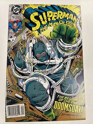 Buy Superman The Man Of Steel # 18 Newsstand - 1st Full Doomsday NM/VF Hot Key!! • 15.93£