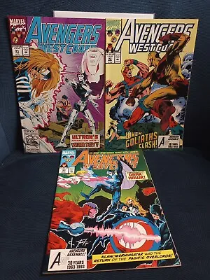 Buy AVENGERS WEST COAST #91 + #92 + #93 (1993) NM 1st War Toy Appearance • 11.52£