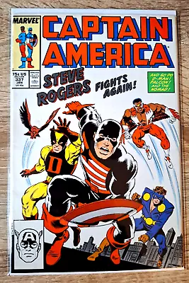 Buy Captain America #337 (1987) Copper Age-Marvel Comics Listing #234 To #379 VF+ • 10.95£