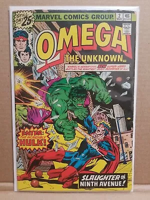 Buy Omega The Unknown #2 (Marvel 1976) HULK APP  Fine Bag Board • 5.59£
