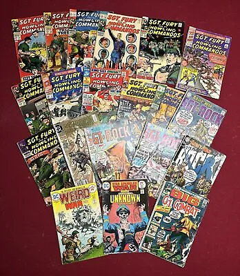 Buy 1960’s Comic Book Lot Of 20 (Sgt. Fury, Sgt. Rock, Weird War, BIG G.I. Combat) • 141.90£