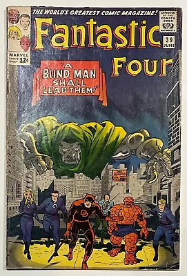 Buy (1965) THE FANTASTIC FOUR #39 DAREDEVIL DR DOOM Appears! Jack Kirby! Stan Lee! • 47.96£