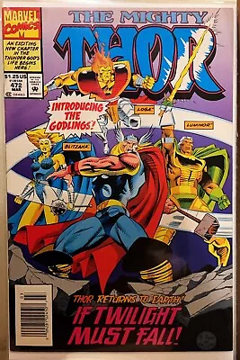 Buy The MIGHTY THOR 472, Marvel Comics, 1994, 1st App Of The Godlings • 11.61£