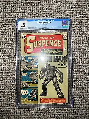 Buy Tales Of Suspense #39 1st App Of Iron Man (tony Stark) 1963 Cgc .5 • 3,900£