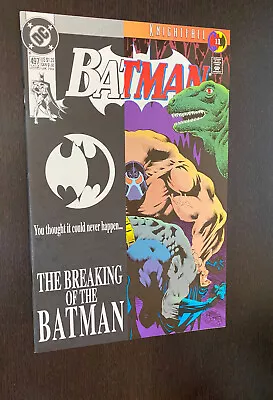 Buy BATMAN #497 (DC Comics 1993) -- Bane Breaks Back 1st Printing -- NM- Or Better • 6.37£