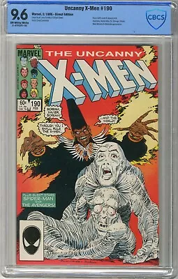 Buy Uncanny X-Men #190  CBCS  9.6   NM+  Off - White/wht Pgs  2/85  Kulan Gath Cover • 59.96£