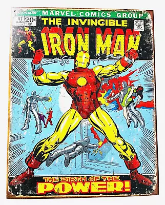 Buy Marvel Comics #47 The Invincible Iron Man Birth Of Power Metal Sign 15.5 X12.5  • 19.03£