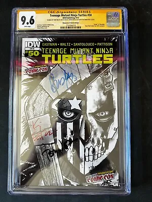 Buy Teenage Mutant Ninja Turtles #50 NYCC CGC 9.6 Signed Eastman/Waltz/Bisley IDW • 158.06£