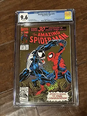 Buy CGC 9.6 Amazing Spider-Man #375 Venom Lethal Protector #1 Holo-grafix Cover 1993 • 56.29£