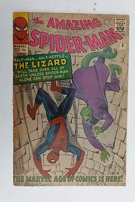 Buy Amazing Spider-man #6 Nov 1963 - 1st Lizard Silver Age • 400£
