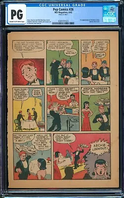 Buy Pep Comics #26, 1942, CGC PG, Page 26 Only, Panels With Veronica Lodge 1st Issue • 1,997.99£