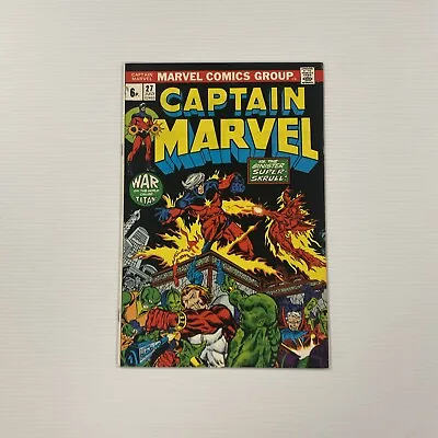 Buy Captain Marvel #27 1973 FN/VF 1st Full Eros (Starfox) 2nd Drax 3rd Thanos Pence  • 90£