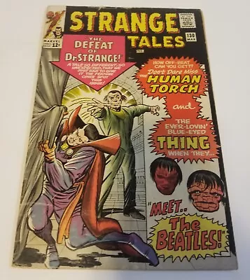 Buy Strange Tales #130 Cameo By The Beatles! 1965! Jack Kirby!  Marvel 1965 • 23.72£