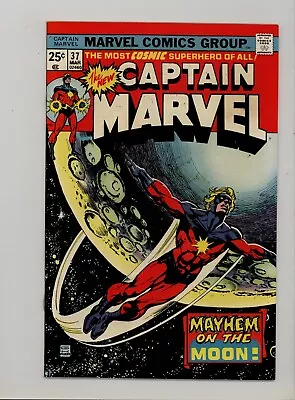 Buy Captain Marvel 37 VF/NM Nimrod The Hunter Appearance 1975 • 18.32£