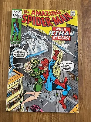 Buy The Amazing Spider-man #92 - Marvel Comics - 1971 • 47.50£