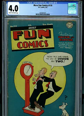 Buy More Fun Comics #119 CGC 4.0 1947 Golden Age DC Comic  K28 • 470.41£