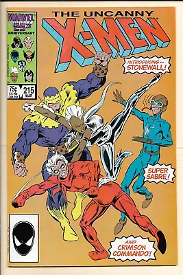 Buy Uncanny X-Men #215 NM- (1987) 1st App Stonewall, And Crimson Commando! • 6.30£