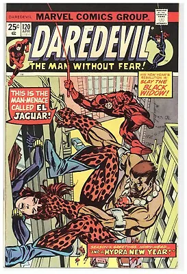 Buy Daredevil   # 120   NEAR MINT-   April 1975   Nick Fury, Black Widow & El Jaguar • 42.63£