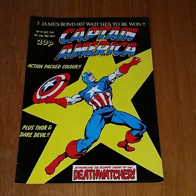 Buy Captain America #41 2nd December 1981 Daredevil Marvel British Weekly Comics • 6.99£
