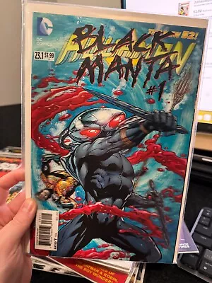 Buy Aquaman #23.1 Black Mantac 3D Lenticular Cover New 52 DC Comics • 5£