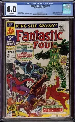Buy Fantastic Four Annual # 5 CGC 8.0 White (Marvel, 1967) 1st Solo Silver Surfer • 200.79£