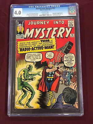 Buy Journey Into Mystery 93 Cgc 4.0 Stan Lee Jack Kirby Steve Ditko  1963 Thor • 196.63£