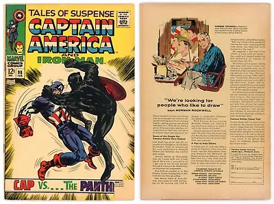 Buy Tales Of Suspense #98 (VG- 3.5) Captain America Black Panther Kirby 1968 Marvel • 26.40£