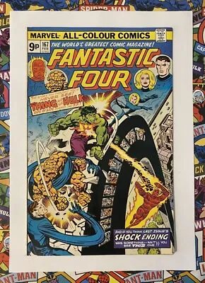 Buy Fantastic Four #167 - Feb 1976 - Hulk Appearance! - Nm- (9.2) Pence Copy! • 14.99£